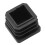 200pcs Plastic Square Tube Inserts End Blanking Caps 20mm x 20mm Black 7