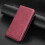 (Red) Honor 200 Lite Flip Case RFID Blocking Shockproof Magnetic Wallet Kickstand Card Slots 5