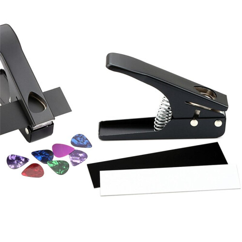 Guitar Pick Punch Pick Maker Gitarr VäLj Cutter med 2 Pick Strips Ark för Guitar Pick Making Tool 1