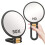 50X Magnification Cosmetic Mirror Handheld Design-Black gold 6