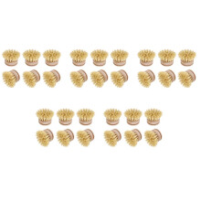 Spazzola per Piatti, Spazzola per Piatti, 30 Pezzi Testine di Ricambio per Spazzole Spazzola per Piatti Nel Legno Ricaricabile Cucina Nel Faggio