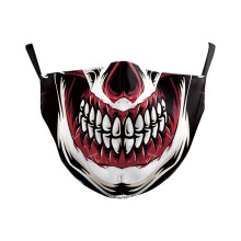 (Style 2,Child)Halloween Theme Funny Digital Print Cotton Face Mask Fashion Creative Dustproof Everyday Use