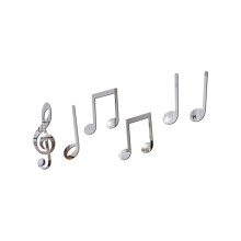Décoration murale réfléchissante en acrylique en forme de note de musique, design élégant et durable avec une excellente adhérence, autocollant
