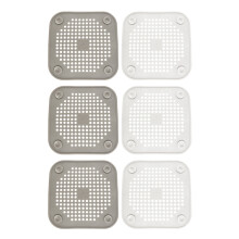 3X Coperchio di Scarico Quadrato per Scarico Doccia Presa per Capelli Presa Piatta Nel Silicone per Filtro Bagno E Cucina Protezione di Doccia Tappo