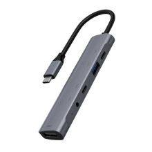 USB C-adapters van aluminiumlegering ondersteunen 4K HDTV 60WPD