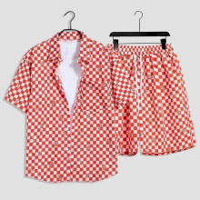 (Style G,2XL)Youthful Summer Hawaiian Beachwear Set With Print Design And Tech Surfing For