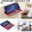 (Red) Honor 200 Lite Flip Case RFID Blocking Shockproof Magnetic Wallet Kickstand Card Slots 3