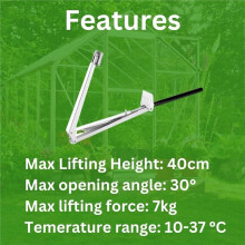Automatic Greenhouse Window Opener, Used for Supporting Roof Vents, Suitable for Temperatures Between 10-37 C