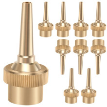 10Pcs 1/2 inch DN15 Brass Jet Straight Adjustable Fountain Water Spray Nozzles Pool Nozzles Garden Landscape Decoration Fountain Equipment