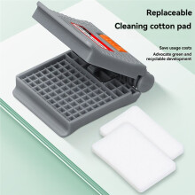 Fiber Optic Cleaning Clamp Fiber Optic Core Wiping Cleaning Tool with Cleaner Cotton Ethanol Empty Storage Bottle