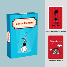 (Blue)Circus Flohcati Card Game Travel Friendly Party Games For Family Friends And