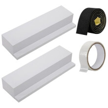 2PCS Insulation AC Side Foam Panels for U-Shaped Window Air Conditioners, Includes Sealing Tape and Foam Strips
