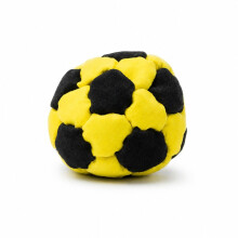 (Black Yellow)Child Plush Soccer Ball For Training And Play With Soft Material Portable Design