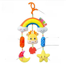 (Style5)Baby Plush Rattle Toy With Hanging Clip For Car Seat And Nursery Comfort