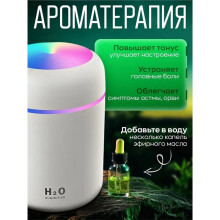 Portable Cool Mist Humidifier, 300ml Small Humidifier with 2 Mist Modes & LED Night Light for Bedroom