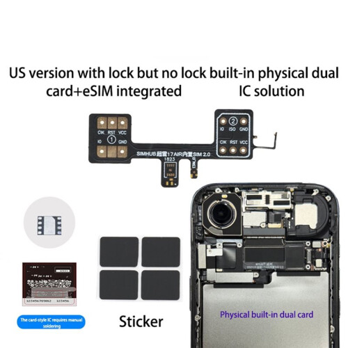 For  17 Air Version ESIM Conversion to MEP Single SIM Card Integration Solution Super Snow IC  Repair Tool 2