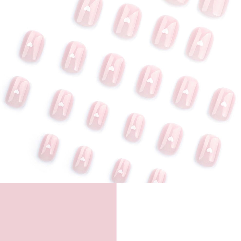 Dcph-Clothing Sweet Heart Print Reusable False Nails