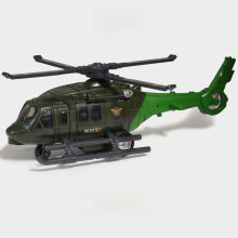 (Green)Military Helicopter Model Toy With Inertia Propellers For Kids Educational Play