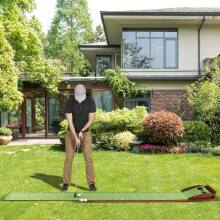Golfputtingmat met 3 holes en automatische balretour