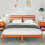 VidaXL vidaXL Bed Frame with Headboard Wax Brown 140 x 220 cm Solid Pine Wood 2