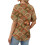 Damen-Sommer-Oberteil mit V-Ausschnitt und-Brown M 3