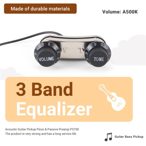 Akustisk Gitarr Pickup Piezo och Passiv FöRföRstäRkare PS700 1