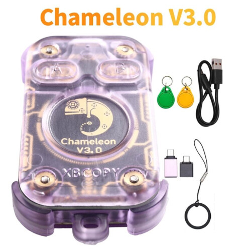 Chameleon V3.0 RFID  Chip Reader  Card Emulator NFC Reader Writer ID IC 125K 13.56M Tag Copyer+2XUID Keychain 1