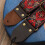 Gitarr Ukulele Rem Broderad Gitarr Rem LäDer Huvud Bas Axelrem Elgitarr TillbehöR (Svart) 3