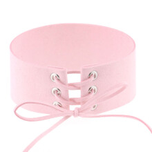 (Pink) Punk Velvet Choker Necklace with Bow