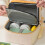 (Orange) Insulated Lunch Bag, Double Layer, Large Capacity 5