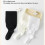 Trendige Damen-Socken mit gerippten Bündchen über den-Weiß 5