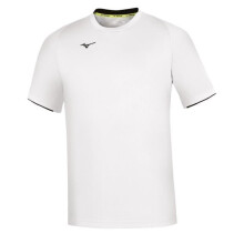 Camiseta de fútbol junior Mizuno Core - Blanco/azul marino - Mangas cortas - Transpirable