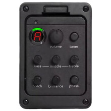 201 Guitar Pickups Acoustic Guitar Preamp 4 Band Acoustic Guitar Pickup Preamp EQ Tuner Mic Blend Preamp for Fishman
