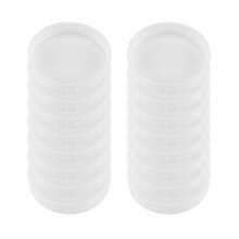 16 Pack Wide Mouth Jar Lids,Plastic Storage Caps for Canning Jars,Leak-Proof and Anti-Scratch Resistant Surface