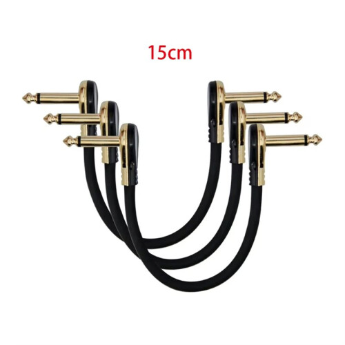 3PCS Guitar Patch Cables Right Angle 30CM Guitar Cable for Guitar Effect Pedals Electric Guitar Effect Connector Cable A 2