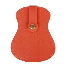 Guitar Pick Case PU Pick Box Multi-Slot Guitar Pick Holder,Guitar Pick Case for Storing Orange