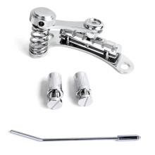 Tremolo de Arremate de Guitarra Vibrato, Unidade de Tremolo de Corpo Superior Plano Ponte Vibrato para Guitarras Elétricas LP SG Prata