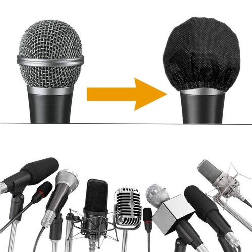 300Pcs Disposable Microphone Cover Mic Covers Mic Windscreen Protective for Handheld Microphone Karaoke Microphone