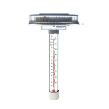 Pooltermometer, Solar Pool Termometer Flytande, LED Simbassängtermometer på Natten, Flytande Isbadstermometer