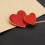 Stylish 2 5cm Love Shape Brooch Suitable For Sensitive-Gold 100 10