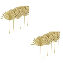 12Pcs Large Dried Leaves Natural Dried Fans Dried Flower Bouquet Wedding Decors Dried Fan Leaves
