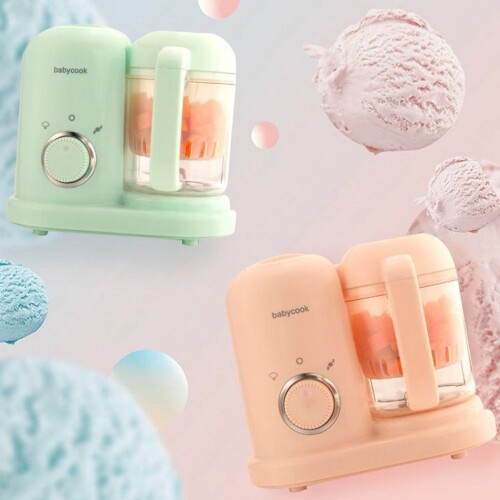 Baby Food Maker,Multi-Function Steamer Grinder Blender Mills Machine Auto Grinding Food Processor for Baby EU Plug Green 1