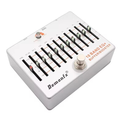 Demonfx 10 Band EQ+Bass Guitar Boost Buffer Pedal Effect Equalizer Boost Buffer 2
