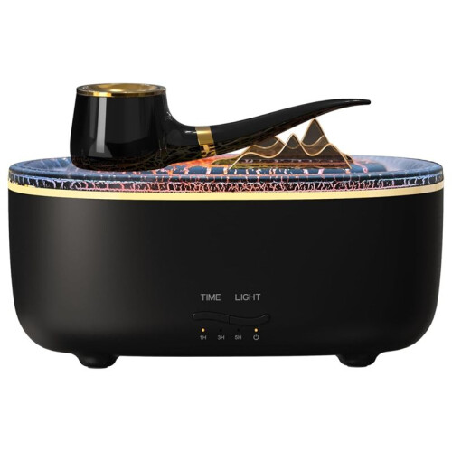 Pipe Essential Oil Diffuser 2 Mist Modes Timer and Waterless Auto-Off 7 Colors Changed LED 200ml Humidifier Diffuser B