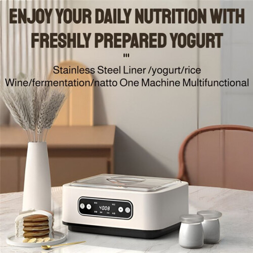 Yogurt Machine 1.6L Large Capacity Household Fully Automatic Multi-Function Stainless Temperature Control EU Plug 2