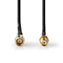 Câble d'antenne | SMA Mâle | SMA femelle | Plaqué or | 50 Ohm | Blindé simple | 2.00 m | Rond | PVC | Noir | Label