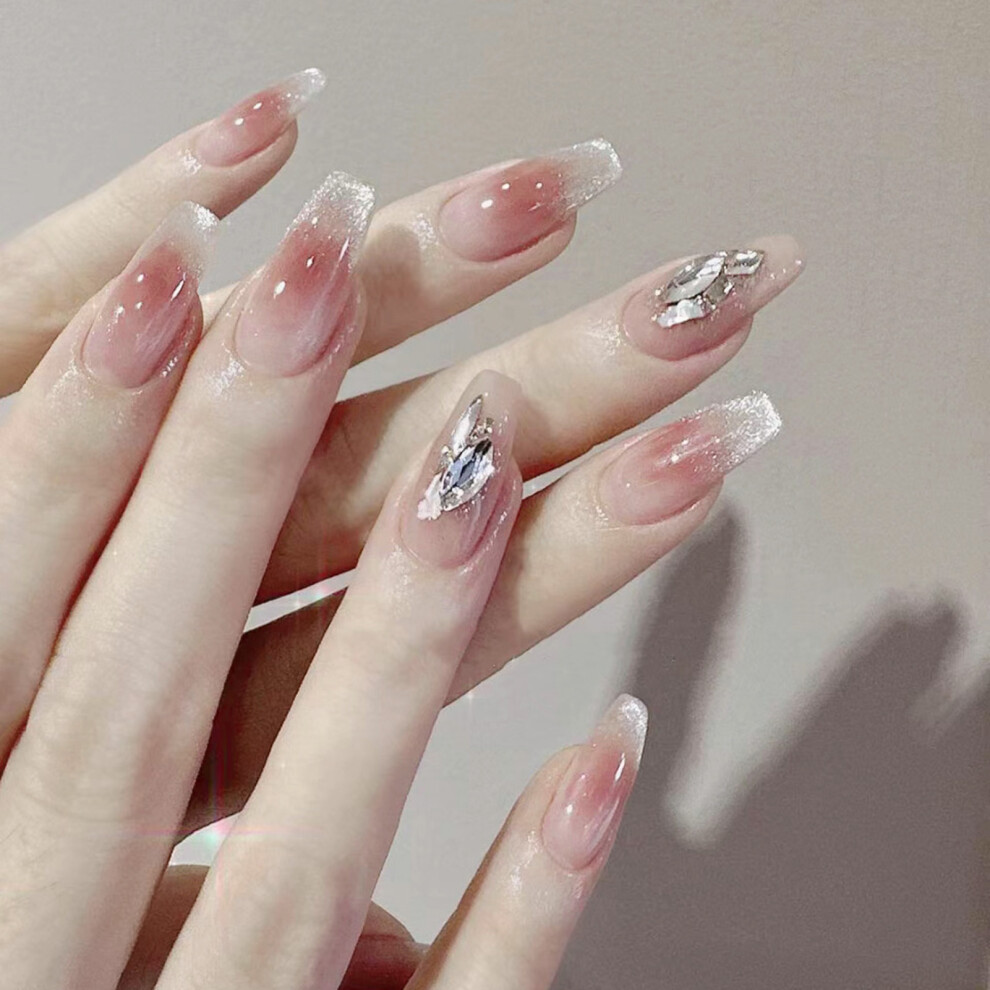 Phui-Pet-Supplies (Xs) Pink Cat Eye Fake Nails, Durable & Comfortable