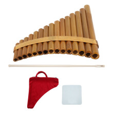 Natural Bamboo Flute,Pan Flute Wind Instrument,Handmade Pan Flute,15 Tones in G Major,Right Hand Model