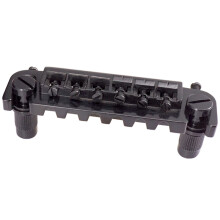 Pro 52.5mm Pigtail Style Adjustable Wraparound Bridge Tailpiece for Style Electric Guitar, Black