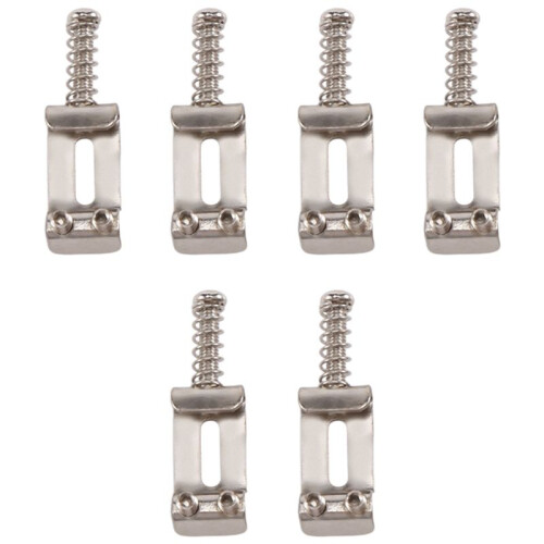 Set med 6 ErsäTtningssadlar i Chrome Tremolo Bridge för  Elgitarr